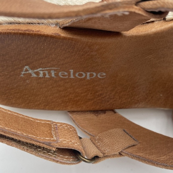 Antelope Brown Espadrille Sandals platform wedge 38 casual office vacation Y2K - Picture 7 of 11